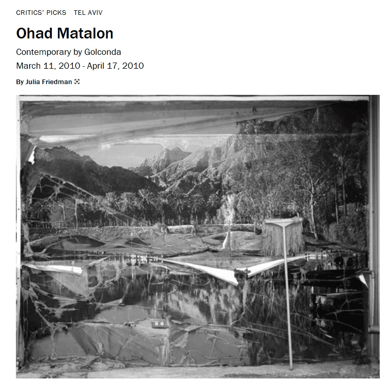 ART FORUM SOLO EXHIBITIOM REVIEW IMAGE OHAD MATALON NORTH TRUE SOUTH BRIGHT